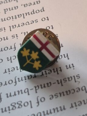 Onatrio Coat Of Arms Lapel Pin . Many Available